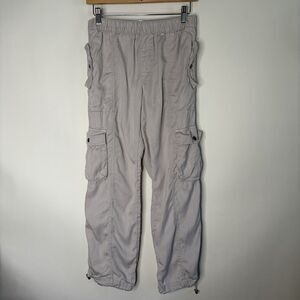 C&C California Cargo Pants Cropped Pull On Relaxed Light Weight Lyocell Women S